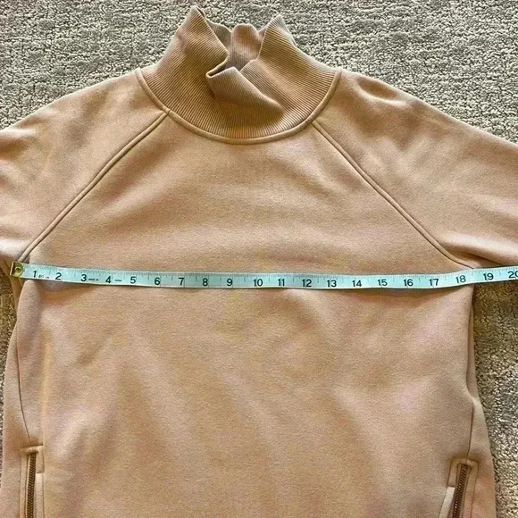 Athleta Karma Cozy Funnel Neck Side Zip Sweatshirt, Size XS, Color Mocha Latte - Picture 9 of 14